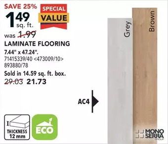 Lowe's Mono serra laminate flooring offer