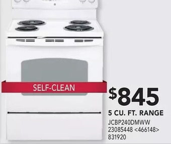 RONA Ge appliances 5 cu. ft. range offer