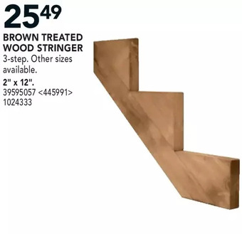 Lowe's Brown treated wood stringer 2" x 12" offer