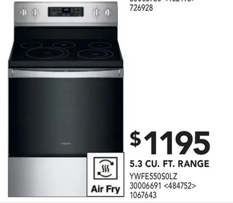 Lowe's Whirlpool 5.3 cu. ft. range offer