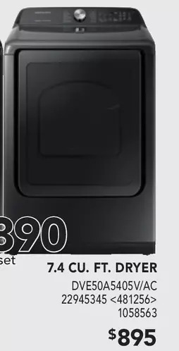 Lowe's 7.4 cu. ft. dryer offer