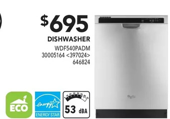 Lowe's Whirlpool dishwasher offer