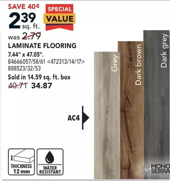 Lowe's Mono serra laminate flooring offer