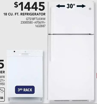 Lowe's Ge appliances 18 cu. ft. refrigerator offer