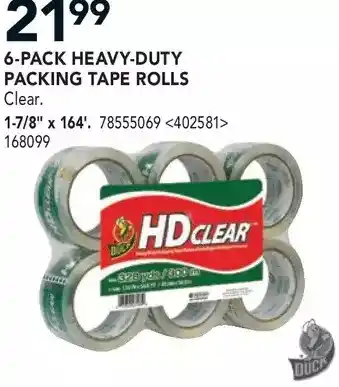 Lowe's 6-pack heavy-duty packing tape rolls offer