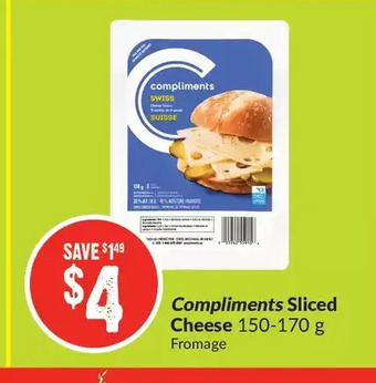 FreshCo Compliments sliced cheese offer
