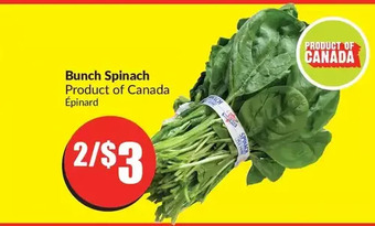 FreshCo Bunch spinach offer