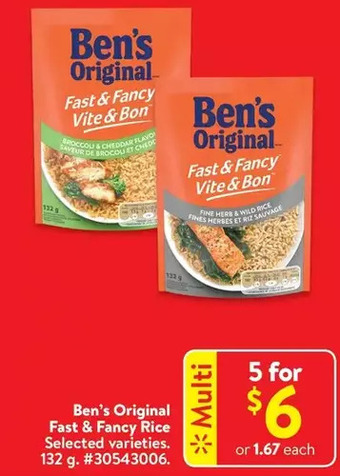 Walmart Ben's original fast & fancy rice offer