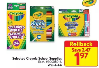 Walmart Crayola school supplies offer