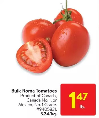 Walmart Bulk roma tomatoes offer