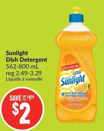 FreshCo Sunlight dish detergent offer