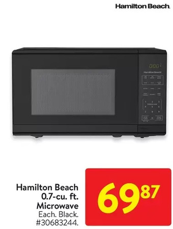 Walmart Hamilton beach 0.7-cu. ft. microwave offer