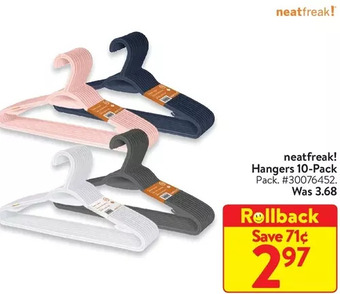 Walmart Neatfreak! hangers 10-pack offer
