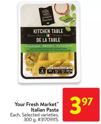 Walmart Your fresh market italian pasta offer
