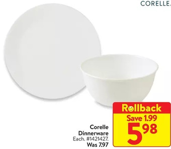 Walmart Corelle dinnerware offer