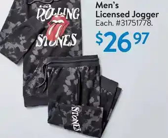 Walmart Men's licensed jogger offer