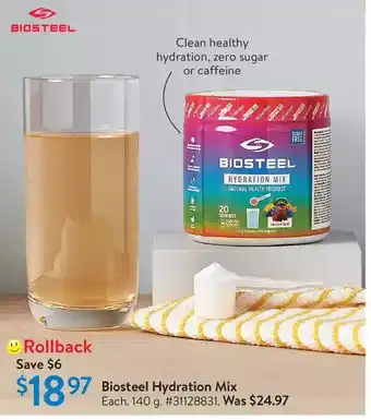 Walmart Biosteel hydration mix offer