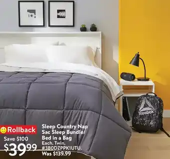 Walmart Sleep country nap sac sleep bundle/bed in a bag offer