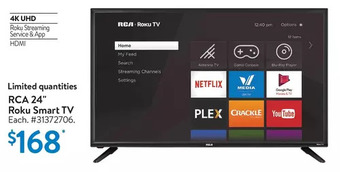 Walmart Rca 24" roku smart tv offer