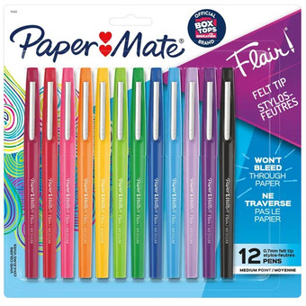 Walmart Paper mate flair! felt-tip pens 12-pack offer