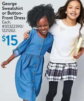 Walmart George sweatshirt or button-front dress offer