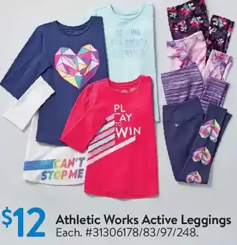 Walmart Athletic works active leggings offer