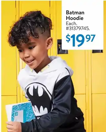 Walmart Batman hoodie offer