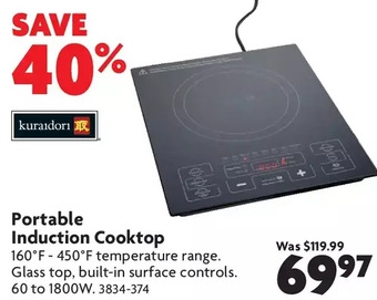 Home Hardware Portable induction cooktop offer