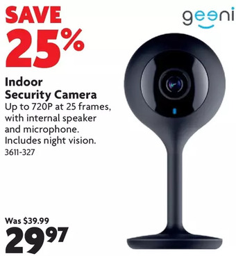 Home Hardware Indoor security camera offer