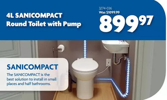 Home Hardware 4l sanicompact round toilet with pump offer