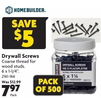 Home Hardware Drywall screws offer
