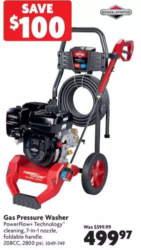 Home Hardware Gas pressure washer offer