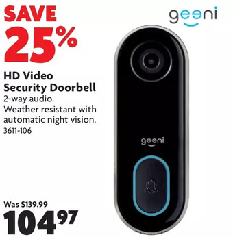 Home Hardware Hd video security doorbell offer