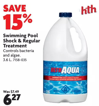 Home Hardware Swimming pool shock & regular treatment offer