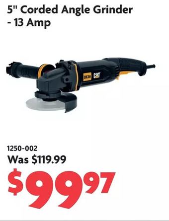Home Hardware 5" angle grinder - 13 amp offer