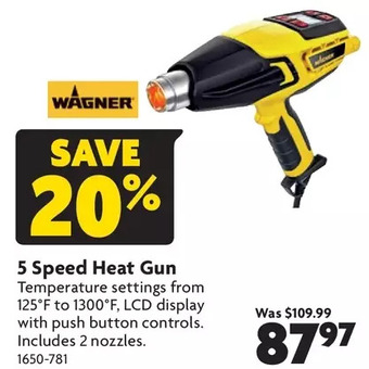 Home Hardware 5 speed heat gun offer
