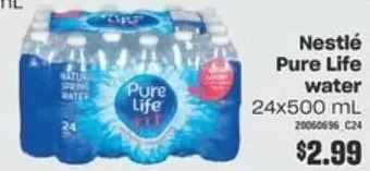 Valu-mart Nestle pure life water offer