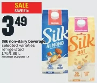 Valu-mart Silk non-dairy beverage offer