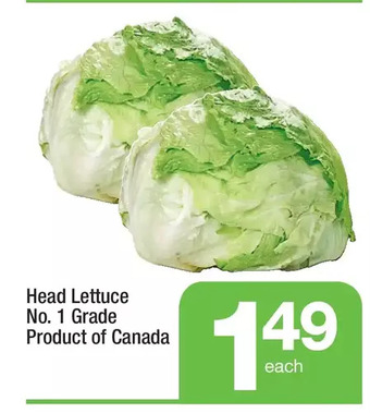 Highland Farms Head lettuce offer