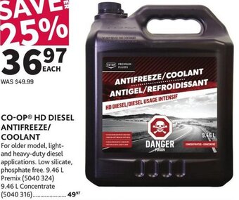 Co-op Co-op HD Diesel Antifreeze/Coolant offer