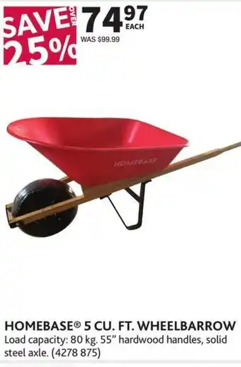 Co-op Homebase 5 Cu. Ft. Wheelbarrow offer