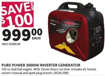 Co-op Pure Power 3000W Inverter Generator offer