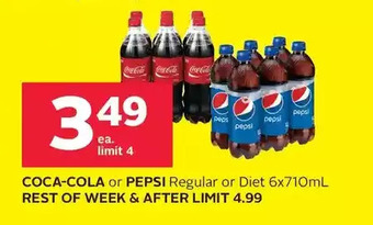Rexall Coca-cola or pepsi regular or diet offer