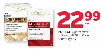 Rexall L'oréal age perfect or revitalift skin care offer
