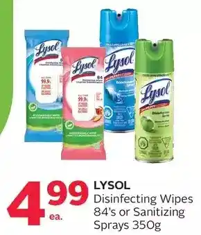 Rexall Lysol disinfecting wipes or sanitizing spray offer