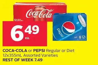 Rexall Coca-cola or pepsi regular or diet offer