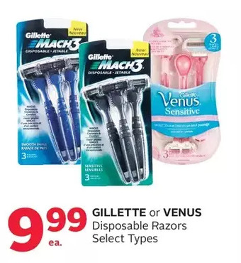 Rexall Gillette or venus disposable razors offer