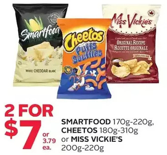 Rexall Smartfood, cheetos or miss vickie's offer