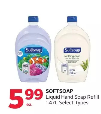 Rexall Softsoap liquid hand soap refill offer