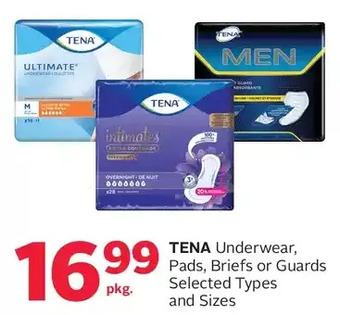 Rexall Tena underwear, pads, briefs or guards offer